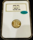 1938-P Mercury Dime NGC Old Fatty Holder & CAC Sticker MS 67.  Nice Toning.
