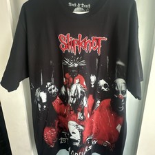 Camiseta Rock & Death Slipknot 25 Aniversario Doble Cara Bordada Grande
