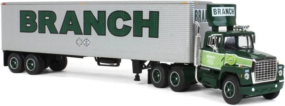 Ford LT-9000 primera marcha DCP 1:64 rama cabina corta con remolque de colección de 40' 60-1281 Foto 3 de 4