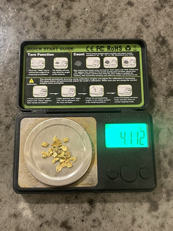 4.112 Grams High Purity Gold Nuggets 