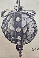 Walco 3142 BANGLED BALL Red/Gold Vtg Sequin Bead Christmas Ornament KIT Pinning