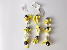 Lot of 3 Russ Berrie & Co. Snowman, Stars, Moon Christmas Ornament Dangles~NWT