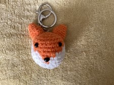 Handmade Crochet Fox Amigurumi Key Ring