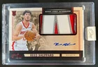 2024-25 Panini One and Reed Sheppard Rookie Jersey Patch Auto Red #4/25 Rockets