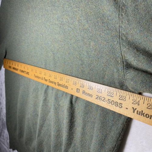 Daniel Cremieux Men's Sweater Size XL Green 100% Cashmere V-Neck Pullover - Picture 5 of 9