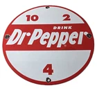 Vintage Dr Pepper Porcelain Sign - Beverage Collection Man Cave Bar Gas Sign