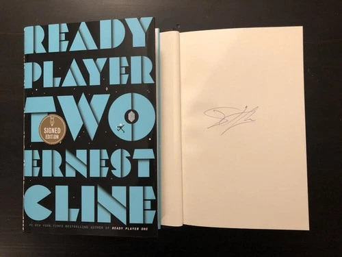 ERNEST CLINE SIGNED AUTOGRAPH "READY PLAYER TWO" BOOK - ONE, STEVEN SPIELBERG