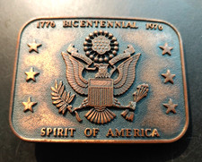 Vintage 1976 1776 BICENTENNIAL SPIRIT OF AMERICA Eagle Belt Buckle
