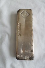 Johnson Matthey 50 oz. .999+ Silver Bullion Bar Serial No. C024590 104.00 per troy oz