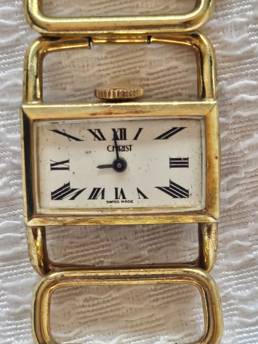 RARE Womens SWISS Vintage Christ Watch Manual Wind with  display picture 2