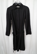 Prada Womens Black Silk Coat Size 40 Excellen...
