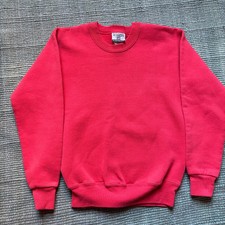Vintage 90s blank orange Lee kids sweatshirt size boys medium