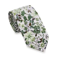 Skinny Ties for Men Self Tie Mens Tie, Cotton Floral Neckties for Men 08