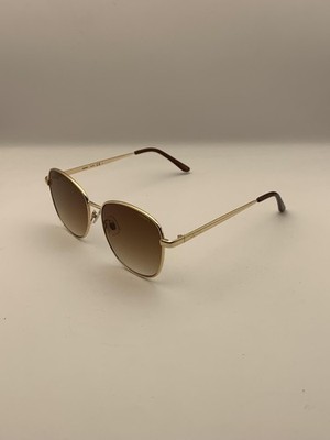 Levi's Sunglasses Womens 54-15-140 Gold Round Brown Gradient Lens Metal LEV115W