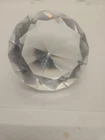 Waterford Crystal  Diamond Shape Clear Paperweight Vintage Signed