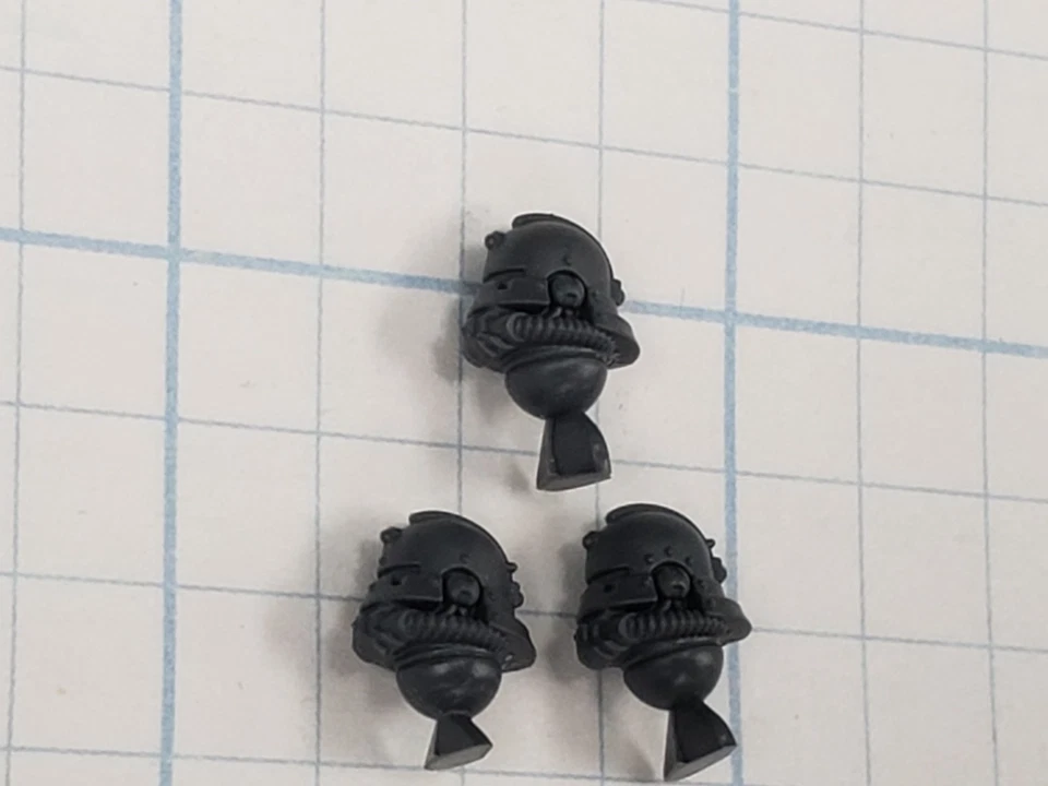 Lote 40k AdMech Skitarii ARMORY Bits Vanguard Ranger capacete biônico cabeça x3 AR02 - Imagem 3 de 4