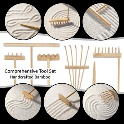 Artcome Jardin de sable zen japonais pour bureau – Accessoires de bureau – Plateau rectangulaire pour thérapie de méditation – Outil de relaxation et de méditation pour soulager le stress – Coffret Artcome Jardin de sable zen japonais pour bureau – Accessoires de bureau – Plateau rectangulaire pour thérapie de méditation – Outil de relaxation et de méditation pour soulager le stress – Coffret