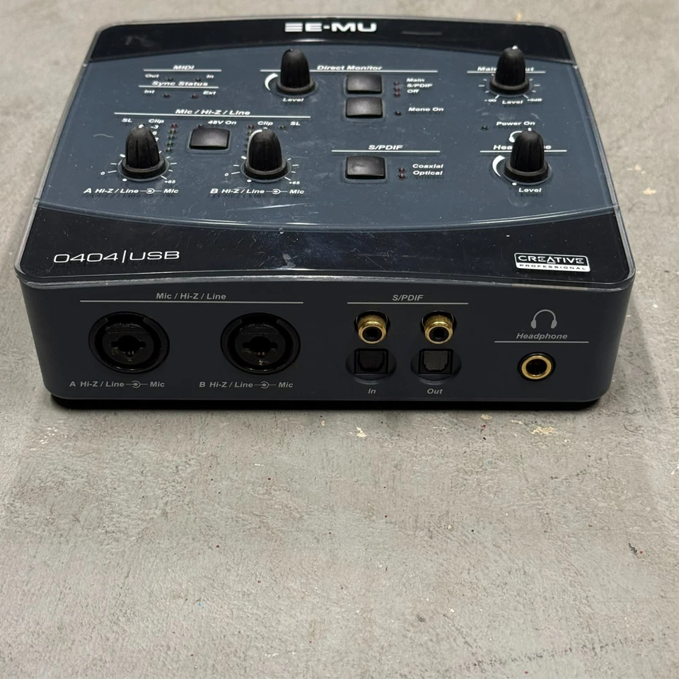 Used - Creative E-MU 0404 USB Audio MIDI Interface EM8761 (No Power Adapter) - Image 2 of 4