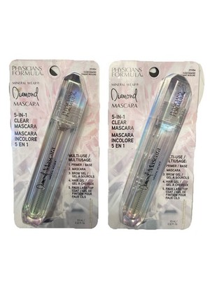2 Physicians Formula Mineral Wear Diamond Mascara - Clear - 1711954 (Brand New)