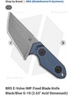 BRS (blade RunnerS Series) E-Volve IMP Fixed Blade 2.63” Acid Stonewashed  — photo 2