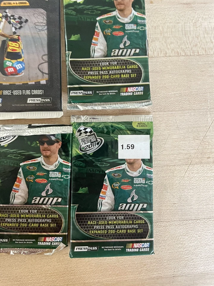 Lot Of 12 2011 PRESS PASS RETAIL Sealed Packs NASCAR TRADING CARDS - Image 3 of 3
