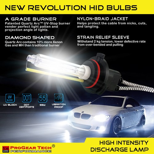 55W 9006 HB4 6000K Heavy Duty Fast Bright AC HID Conversion Kit for BMW Benz - Picture 5 of 12
