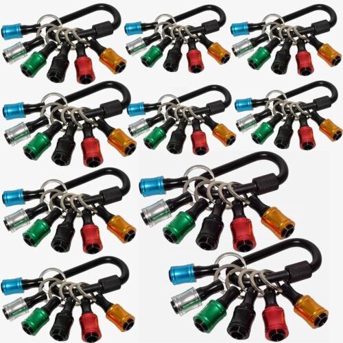 6-72pcs Bit Holder 1/4inch Drill Bit Holder Keychain for Impact Driver Pull Back - Picture 26 of 28
