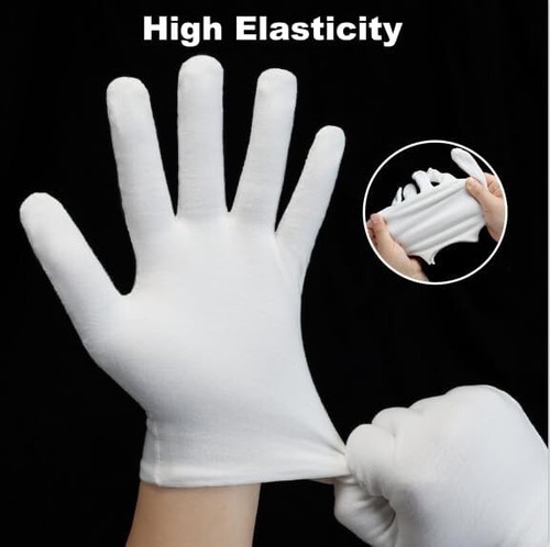 3 Pairs White Cotton Gloves For Dry Hands Sleeping Premium Cotton Gloves For ... - Picture 2 of 5