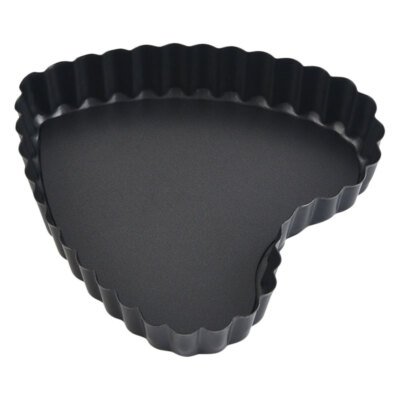 Small Cake Pans Metal Heart Pie Pan Pudding Cups Toast Heart- Shaped Quiche Pans