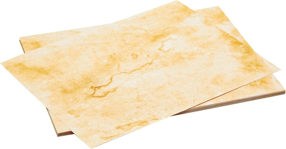 48 Sheets Vintage Style Aged Paper for Writing Letters, Scrapbooking