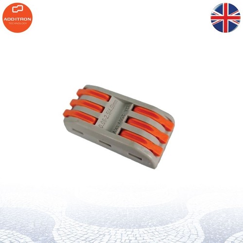 Spring Lever Terminal Block Electrical Cable Wire Connector Quick Splice Inline - Picture 14 of 17