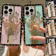 For Samsung S23 S22 S21 S20 10 Note20 Luxury Rhinestone Butterfly Kickstand Case