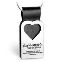 Freundinnen SchlüSselanhäNger Leder Mit Herz, Beste Freundin Geschenk Gravur