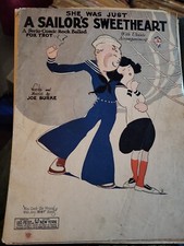 She Was Just a SAILOR'S Sweetheart 1925 Sheet Music Leo Feist Inc Joe Burke SM1