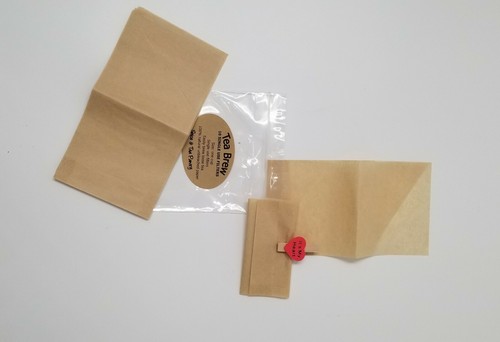 Single Use Natural Unbleached Paper Tea Bag Filters Loose Teas Drawstring - Picture 3 of 12