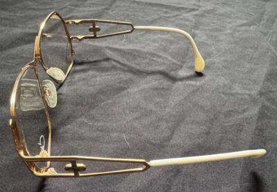 Vintage CAZAL Open EYEGLASSES FRAMES Women Gold Hexagonal  display picture 2