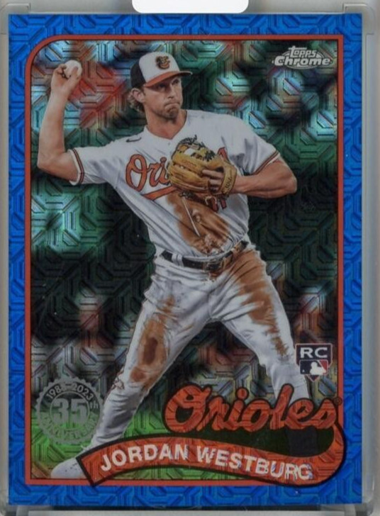 2024 Topps Series 1 Jordan Westburg 89 Silver Pack Chrome Blue Refractor /150