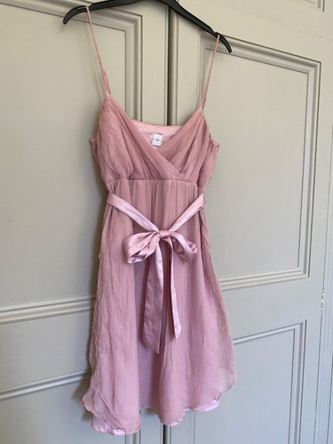 NEW LOOK Chiffon Dress Size 12 Satin Bow Belt Y2K 2000s Party Occasionwear Chic - Picture 7 of 7