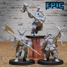 Epic Miniatures 28mm Dwarf Fighter Characters Dungeons and Dragons DnD Miniature