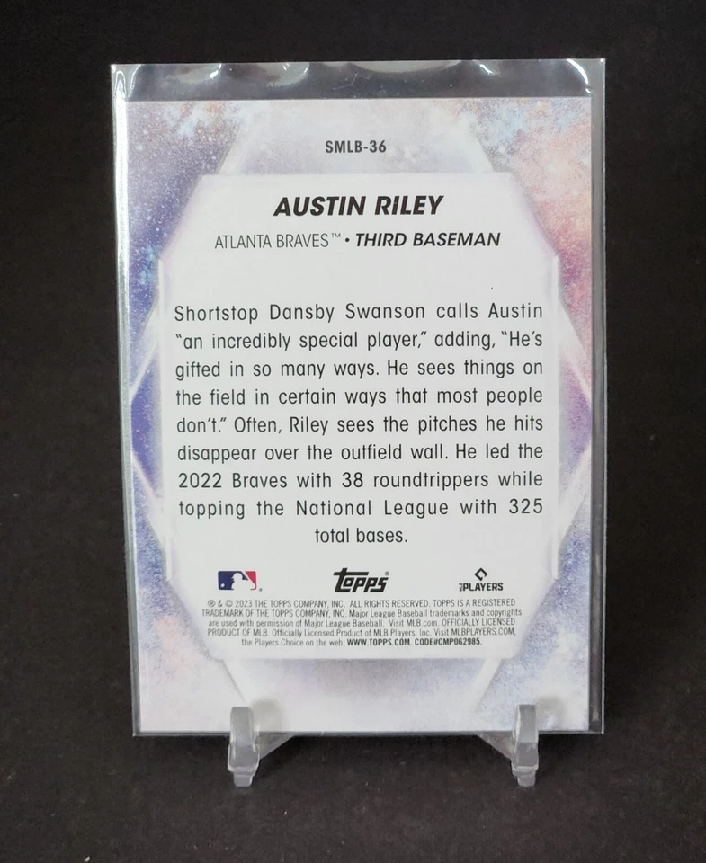 Austin Riley 2023 Topps Series 2 Stars Of MLB Insert SP #SMLB-36 Atlanta Braves - Image 2 of 2