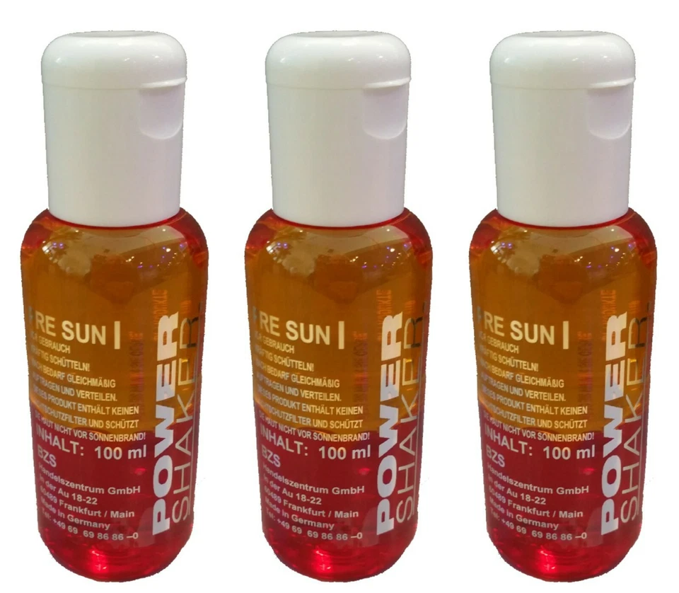 MARKENLOS 2-Phasen Power Shaker 3x100ml/Solariumkosmetik/Bräunungslotion