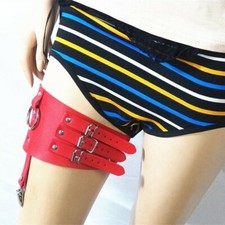 Women Leather Punk Gothic Leg Ring Garters Thigh Adjustable Nightclub Dance