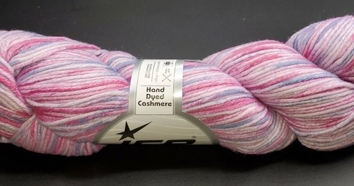 SKEIN/HANK OF ICE HAND DYED CASHMERE YARN - PINK & GREY SHADES - Picture 2 of 4