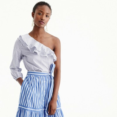 j crew ruffle top