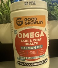 GOODGROWLIES Omega Skin  Coat Healt Salmon Oil Itch  Allergy Relief