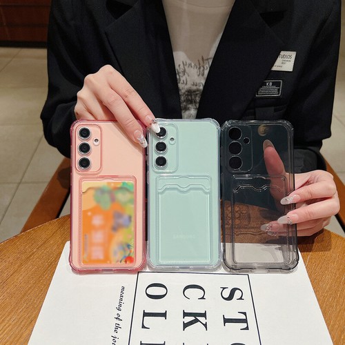 Clear Case With Card Slot For Samsung Galaxy S25 Ultra S24 S23 A16 A15 A55 Cover - Picture 9 of 13