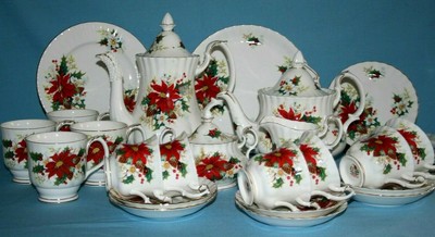 Stella Di Natale In Inglese.Royal Albert Stella Di Natale Set Da Te Di Natale Da Tavola Inglese Bone China Ebay