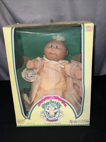 Vntg 1985 “March Of Dimes” Cabbage Patch Preemie Angelita Mirand W/box & Papers