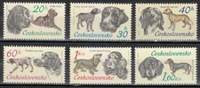 Czechoslovakia MNH 1973 Mi 2154-2159 Sc 1896-1901 Hunting Dogs **