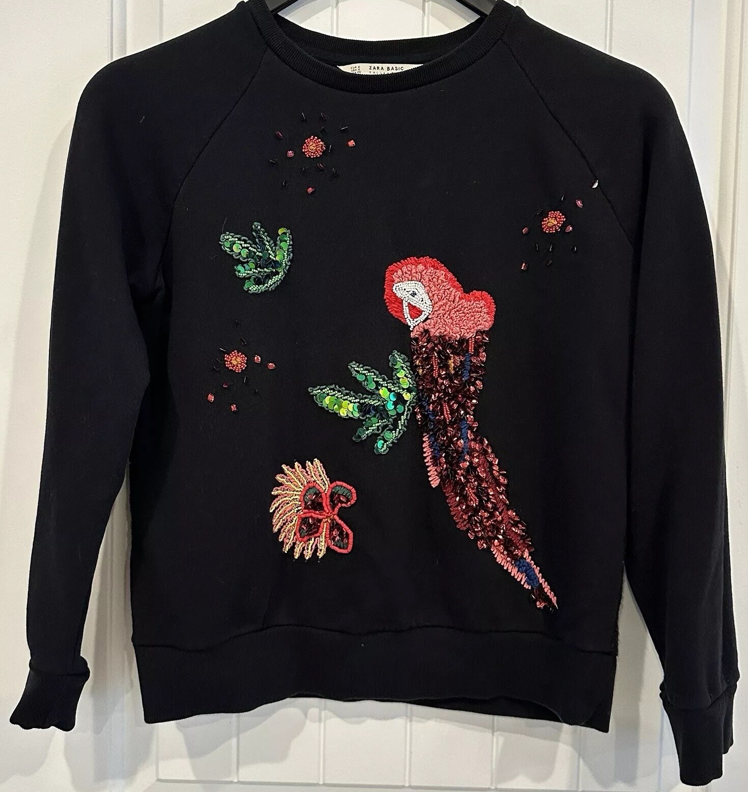 Zara Basic Collection Sequin Embellished Pull On … - image 1